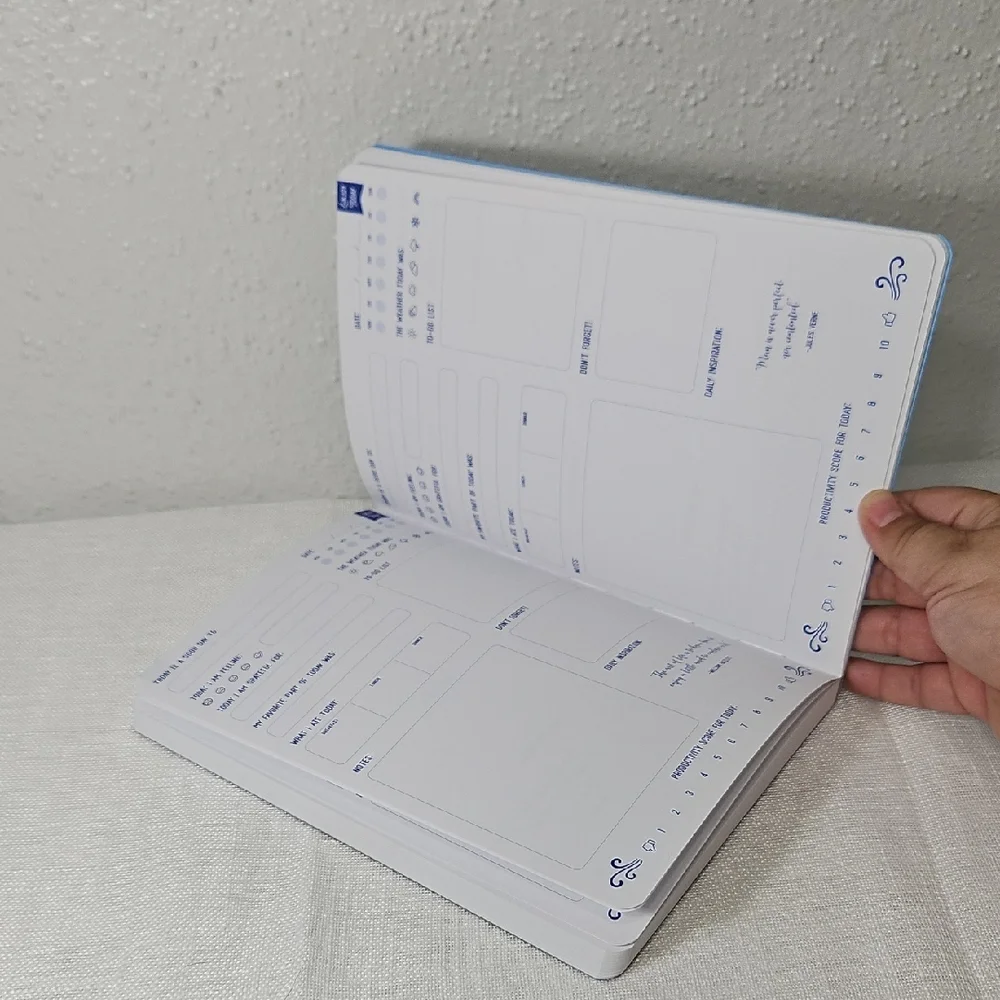 Piccadilly Good Day Every Day Blue and Purple Daily Productivity Planner